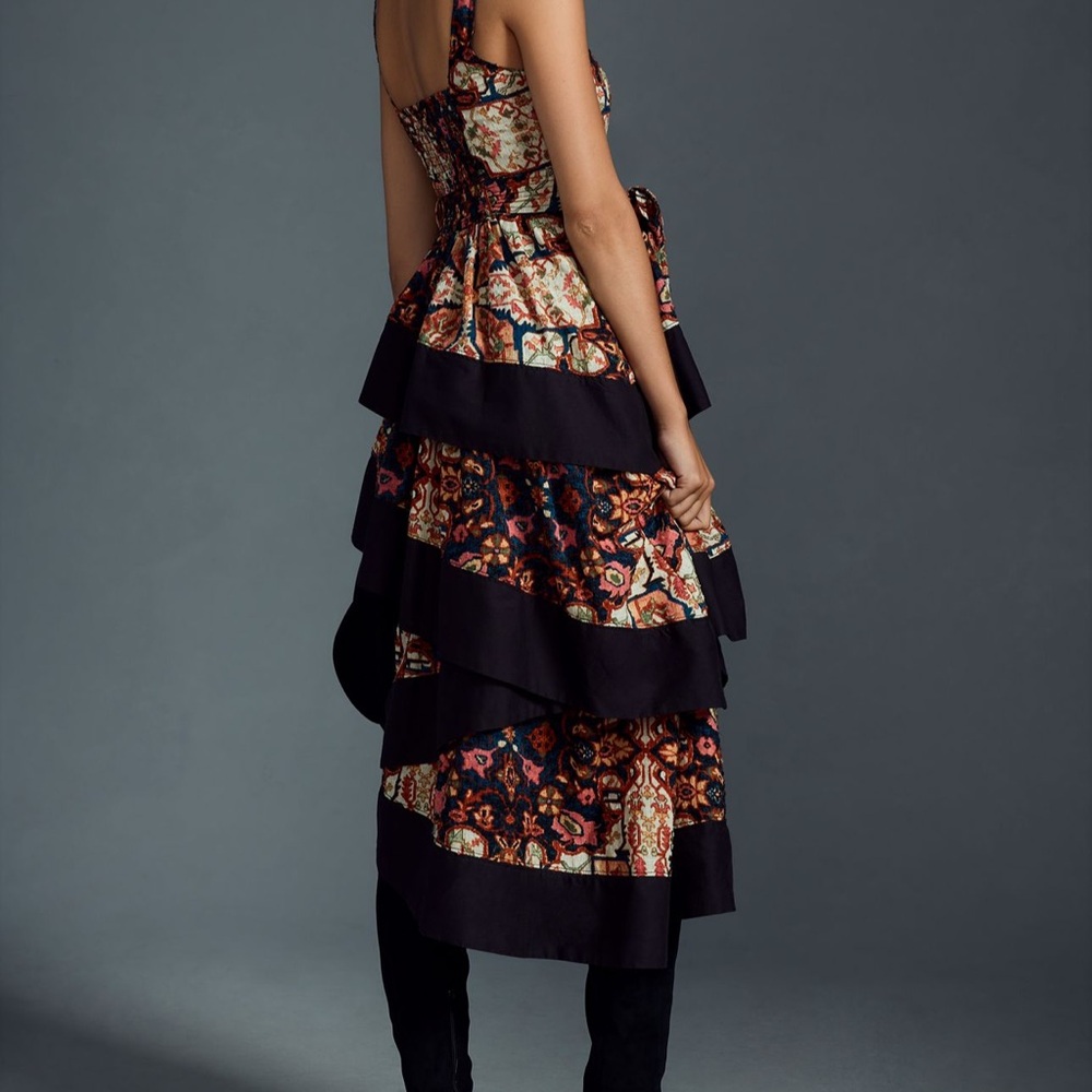 Elegant Multicolor Tiered Dress
